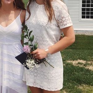 White Lulus T-Shirt Mini Dress